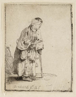 KG 03737
          <br/>
          Bedelares, leunend op stok ( B 170 )
          <br/>
          <em>Rembrandt (1606-1669)</em>